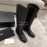 Chanel Black Calf Knee Boots