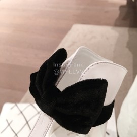Chanel White Pointed High Heel Sandals