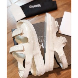 Chanel White Fashion Leather Sandals