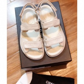 Chanel White Fashion Leather Sandals