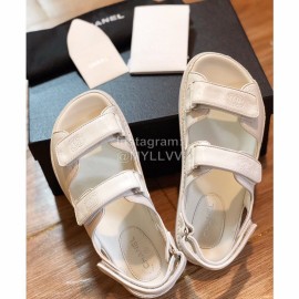 Chanel White Fashion Leather Sandals