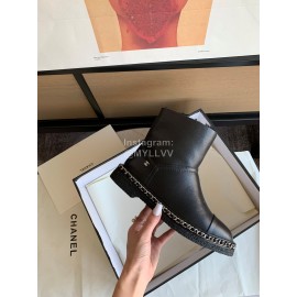 Chanel Winter Lamb Boots Black
