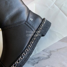 Chanel Winter Lamb Boots Black