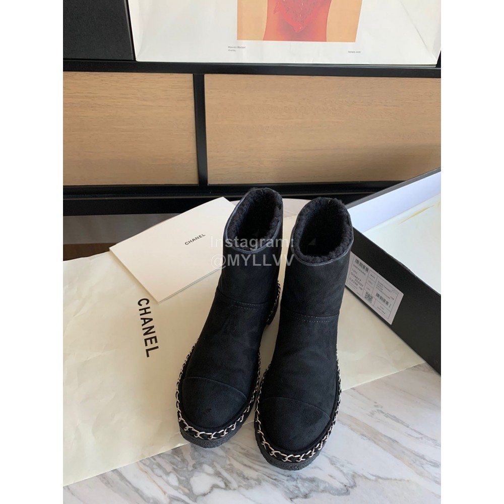 Chanel Winter Lamb Boots