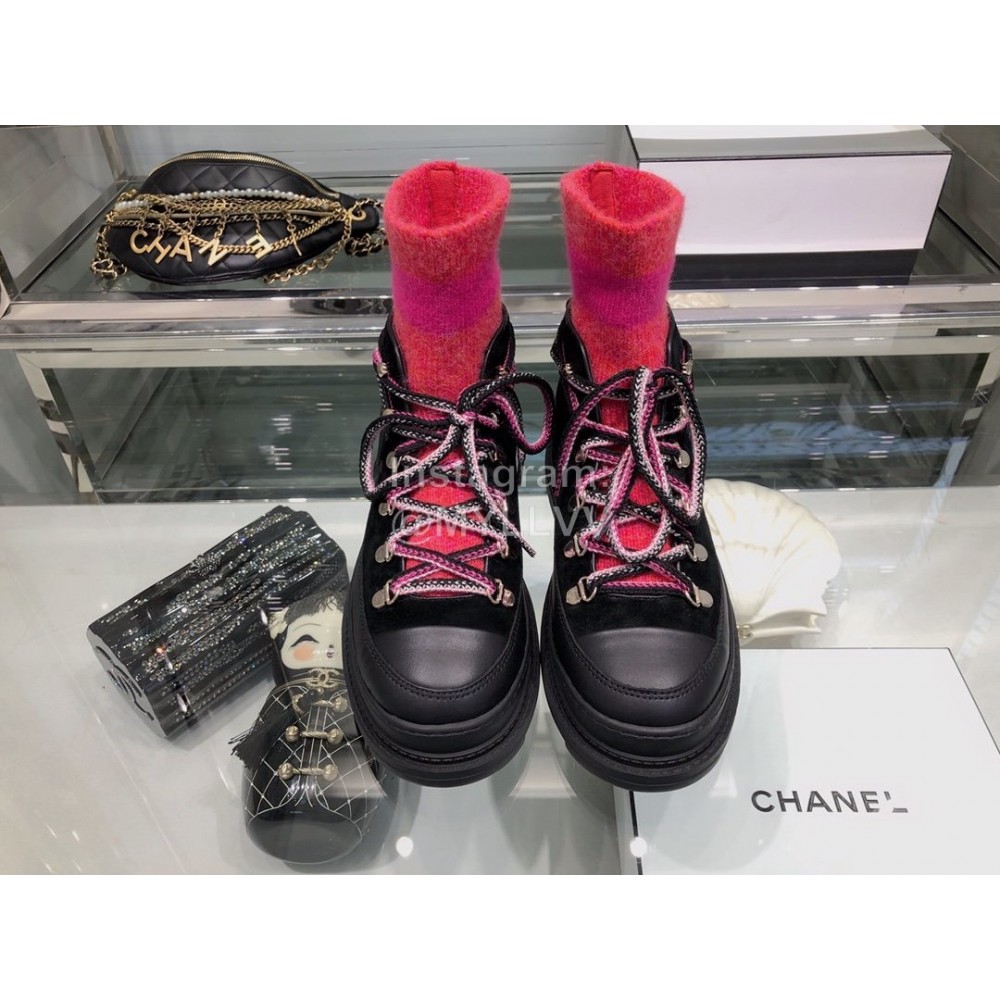 Chanel Autumn Winter Cool Boots Red