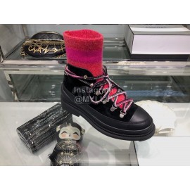 Chanel Autumn Winter Cool Boots Red