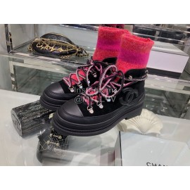 Chanel Autumn Winter Cool Boots Red