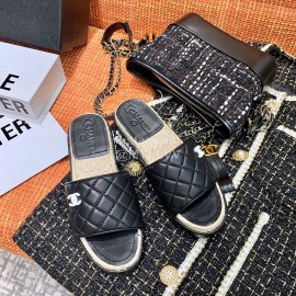 Chanel Woven Thick Bottom Slippers 