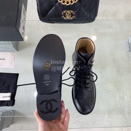 Chanel Calf Locomotive Boots Black