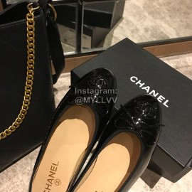 Chanel Black Classic Ballet Shoes