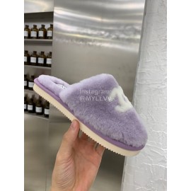 Chanel Winter Wool Slippers Purple