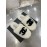Chanel Winter Wool Slippers White