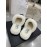 Chanel Winter Wool Slippers White