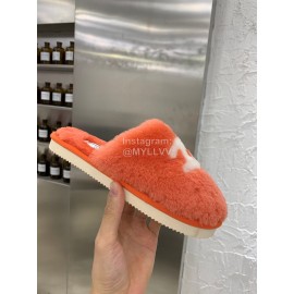Chanel Winter Wool Slippers Orange