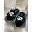 Chanel Winter Wool Slippers For Women Black