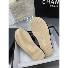 Chanel Winter Wool Slippers For Women Black