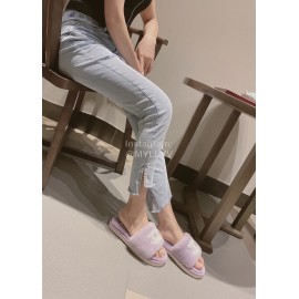 Chanel Winter Wool Slippers For Women Purple