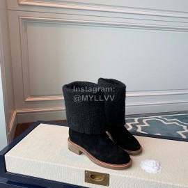 Chanel Warm Wool Boots Black