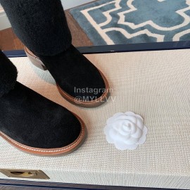 Chanel Warm Wool Boots Black