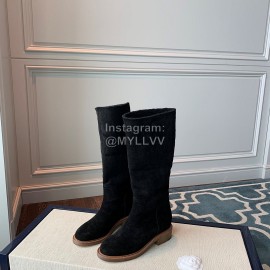 Chanel Warm Wool Boots Black