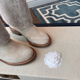 Chanel Warm Wool Boots White