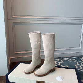 Chanel Warm Wool Boots White
