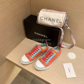 Chanel Canvas Casual Shoes Orange