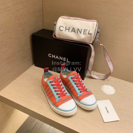 Chanel Canvas Casual Shoes Orange