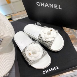 Chanel Camellia Sheepskin Slippers