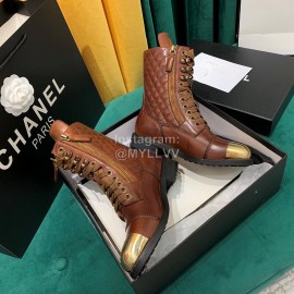 Chanel Brown Leather Boots