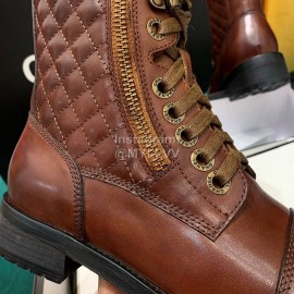 Chanel Brown Leather Boots