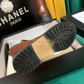 Chanel Brown Leather Boots