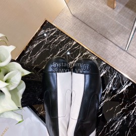 Chanel Black And White Short Boots
