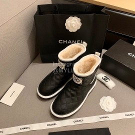Chanel Black Diamond Plaid Boots