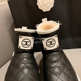 Chanel Black Diamond Plaid Boots