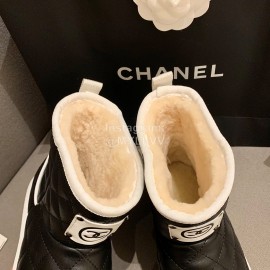 Chanel Black Diamond Plaid Boots