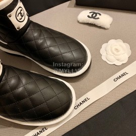 Chanel Black Diamond Plaid Boots
