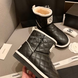 Chanel Black Diamond Plaid Boots