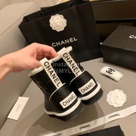 Chanel Black Diamond Plaid Boots