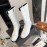 Chanel Camellia Cowhide Long Boots For Women White