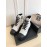 Chanel Autumn Cowhide Lace Up Pearl Motorcycle Boots For Women White