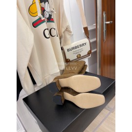 Chanel Winter Sheepskin Thick High Heel Long Boots For Women Brown