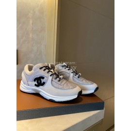Chanel Autumn Winter Mesh Sneakers For Women Light Gray