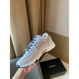 Chanel Autumn Winter Mesh Sneakers For Women Light Gray