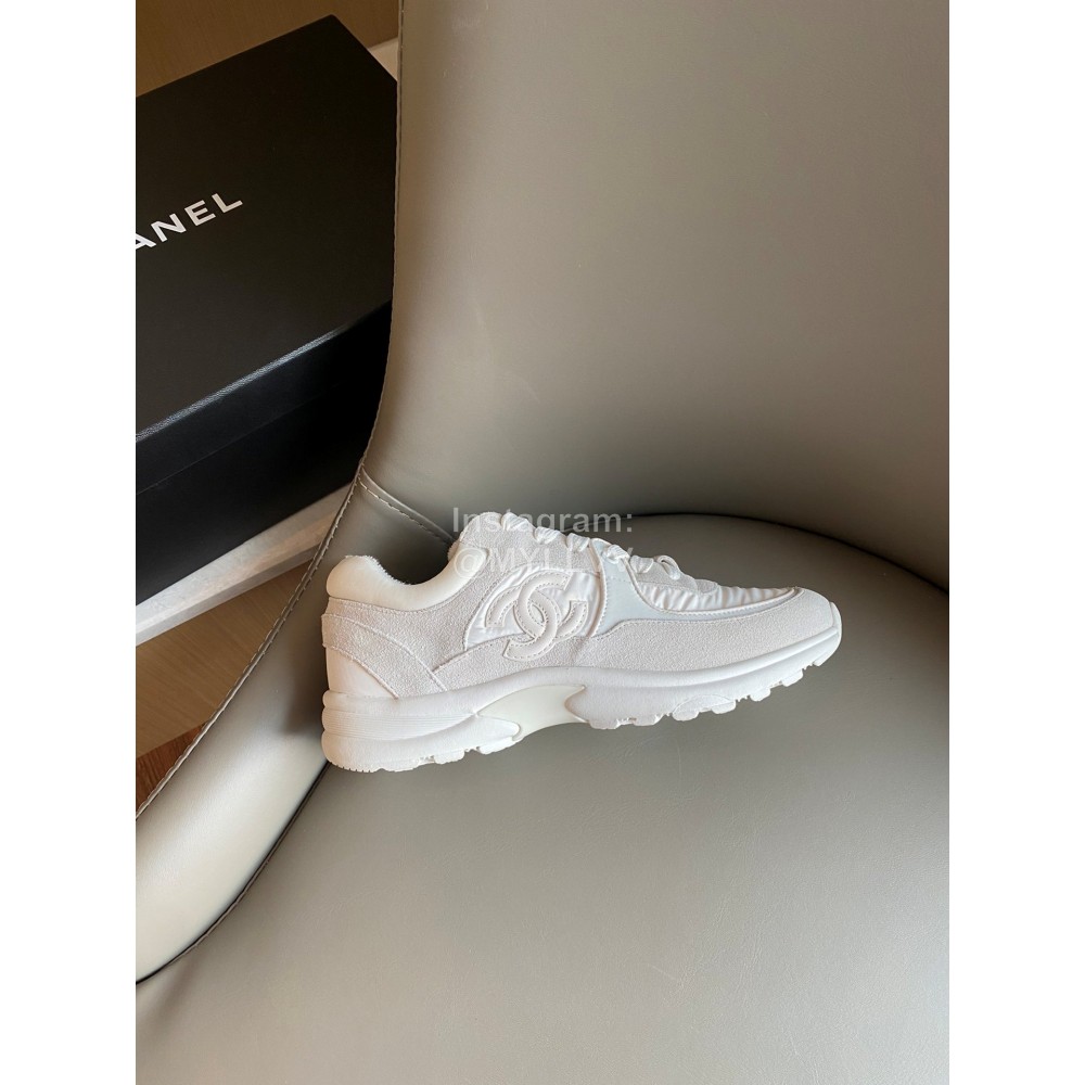 Chanel Autumn Winter Lace Up Sneakers For Women