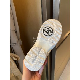 Chanel Autumn Winter Lace Up Sneakers For Women