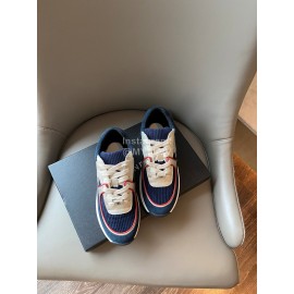 Chanel Autumn Winter Lace Up Casual Sneakers For Women