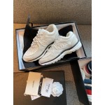 Chanel Autumn Winter Lace Up Casual Sneakers For Women White