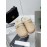 Chanel Winter Lamb Fur Slippers For Women Beige
