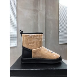 Chanel Warm Wool Waterproof Tpu Boots For Women Brown
